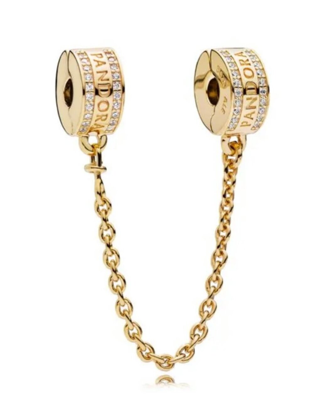 Pandora Logo 14k Gold Plated Safety Chain